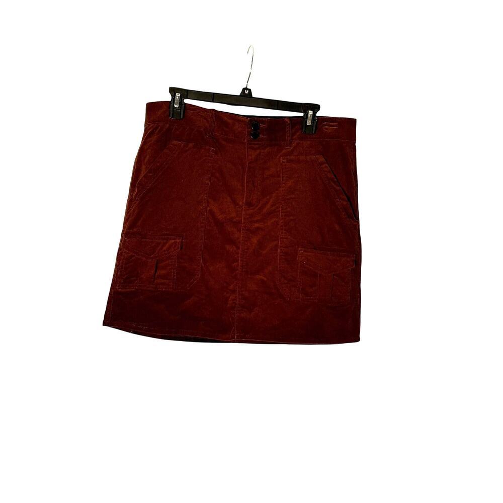 Democracy Women's Size 12 Button Front Zip Corduroy Skirt